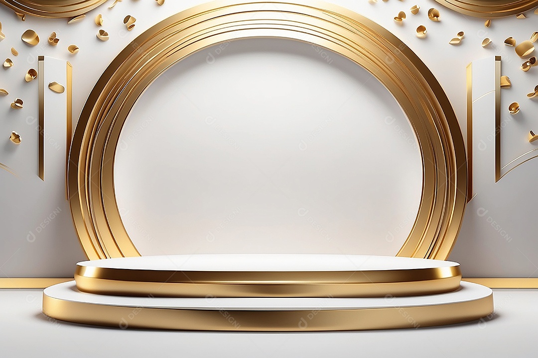 Gradientes de ouro branco fundo do pódio