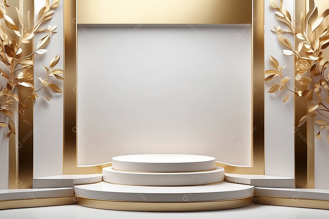Gradientes de ouro branco fundo do pódio
