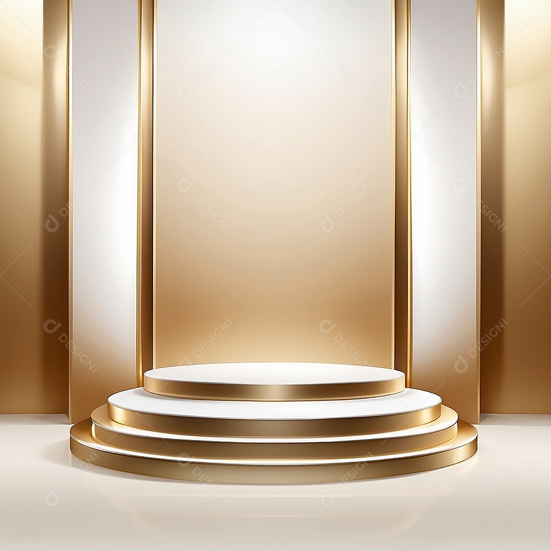 Gradientes de ouro branco fundo do pódio