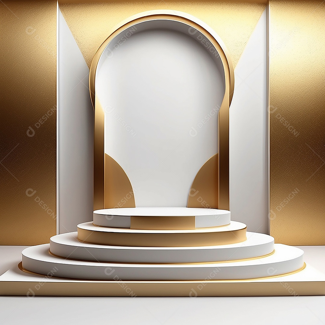 Gradientes de ouro branco fundo do pódio