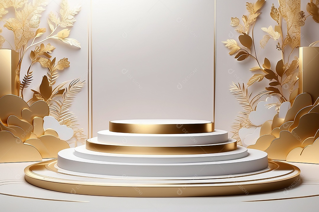 Gradientes de ouro branco fundo do pódio