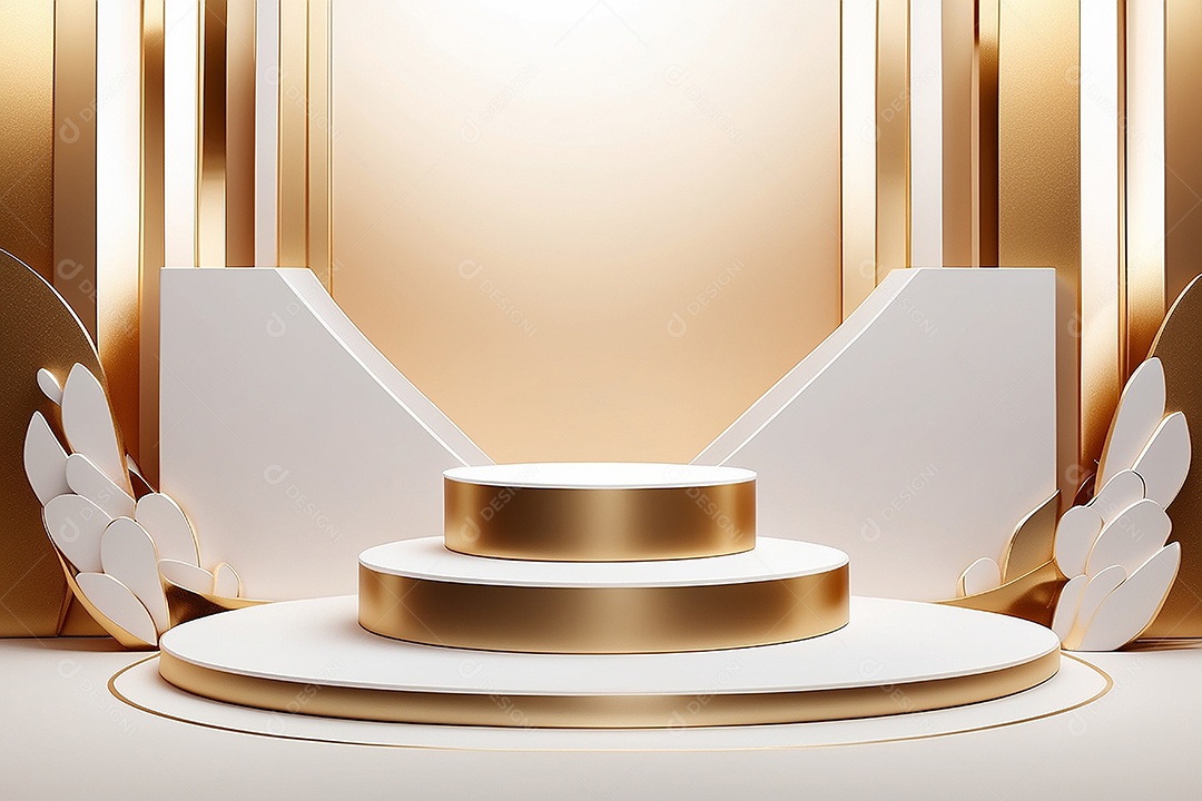 Gradientes de ouro branco fundo do pódio