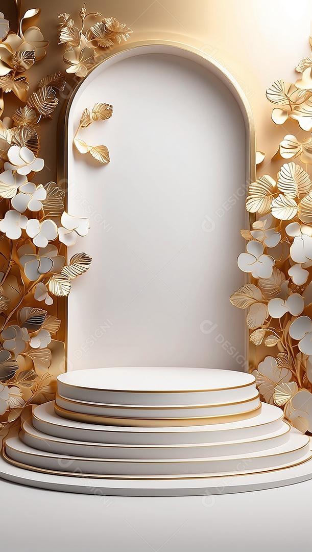 Gradientes de ouro branco fundo do pódio