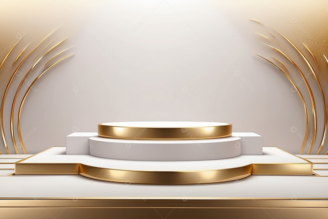Gradientes de ouro branco fundo do pódio