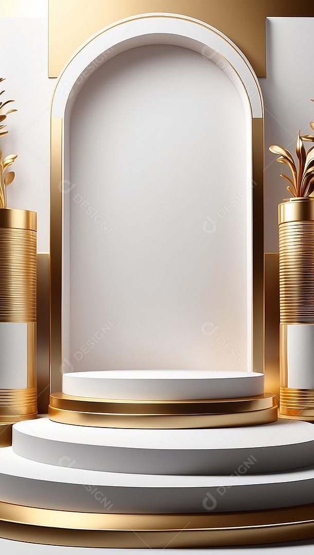 Gradientes de ouro branco fundo do pódio