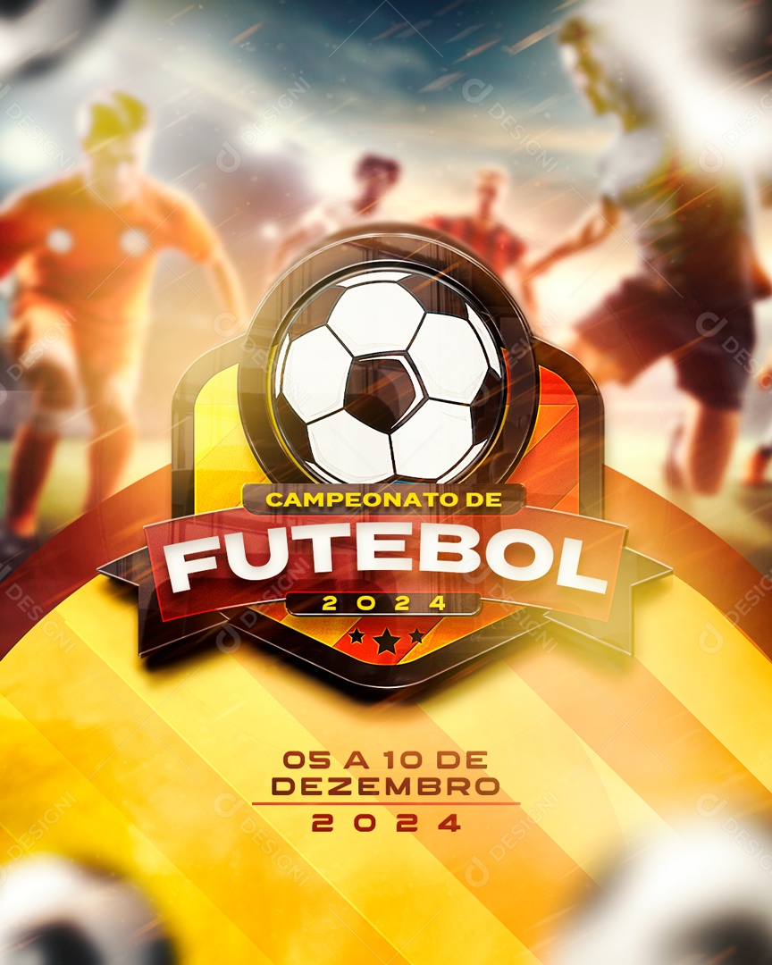Feed Brasão Campeonato De Futebol 2024 Social Media PSD Editável