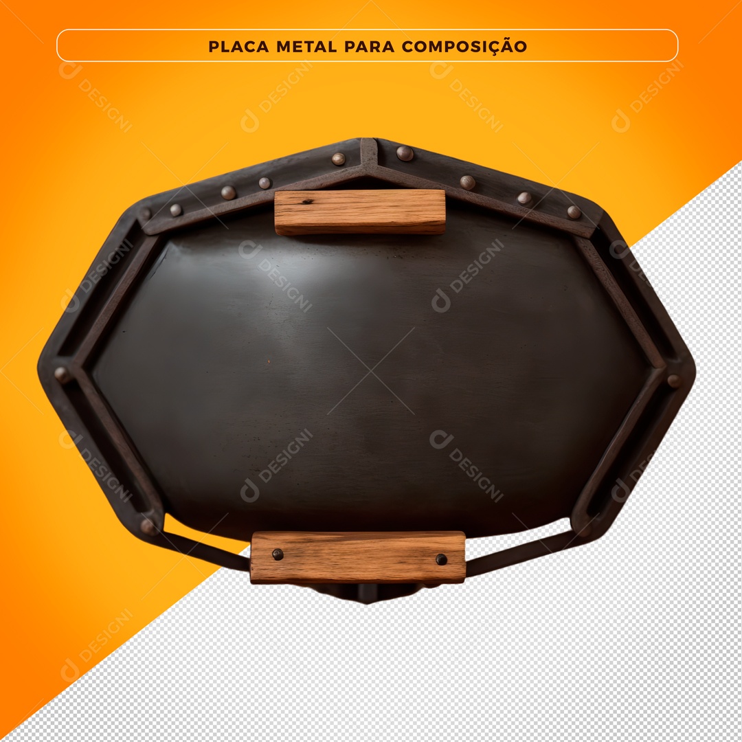 Elemento 3D Placa De Madeira Para Composição PSD