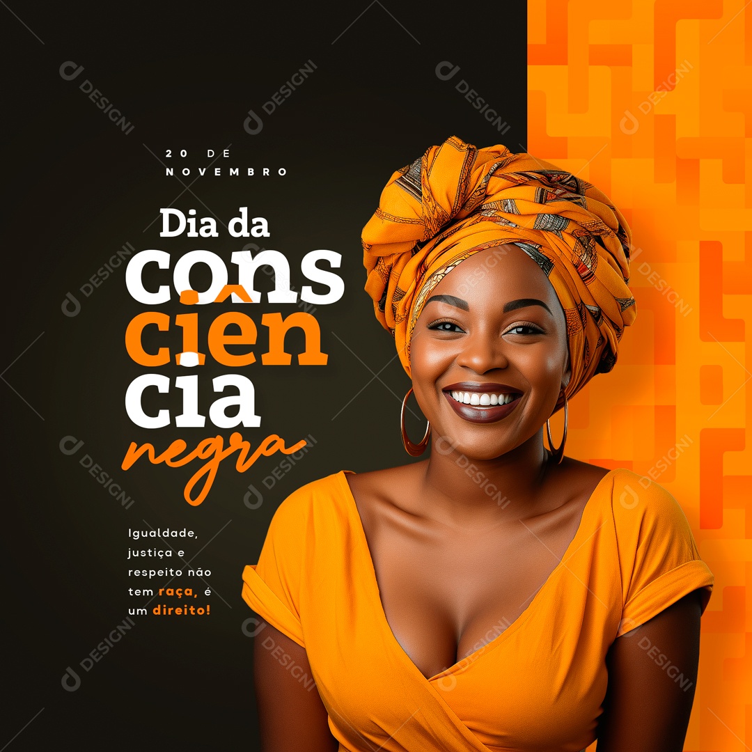 Dia Da Consciência Negra Igualdade Social Media PSD Editável