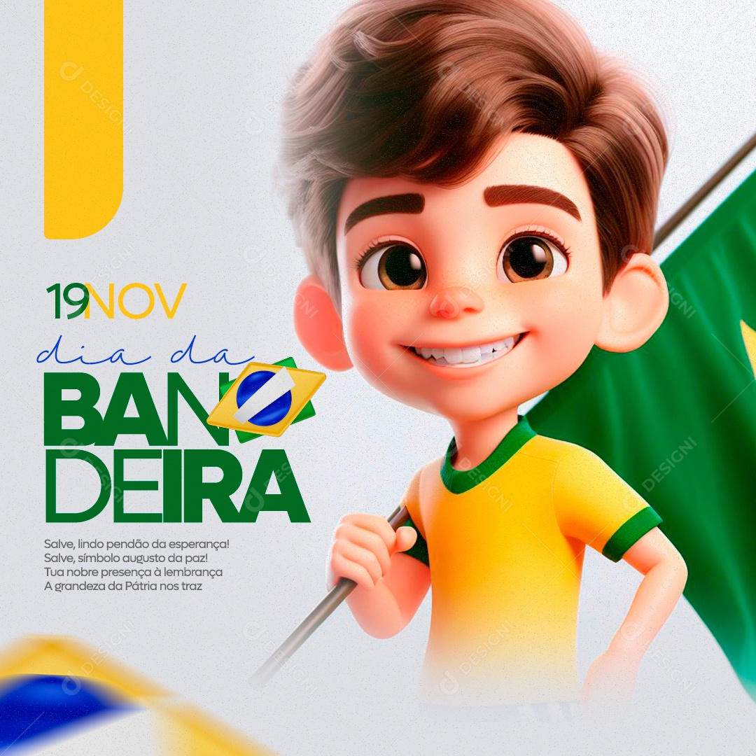 Social Media Dia Da Bandeira 19 De Novembro PSD Editável