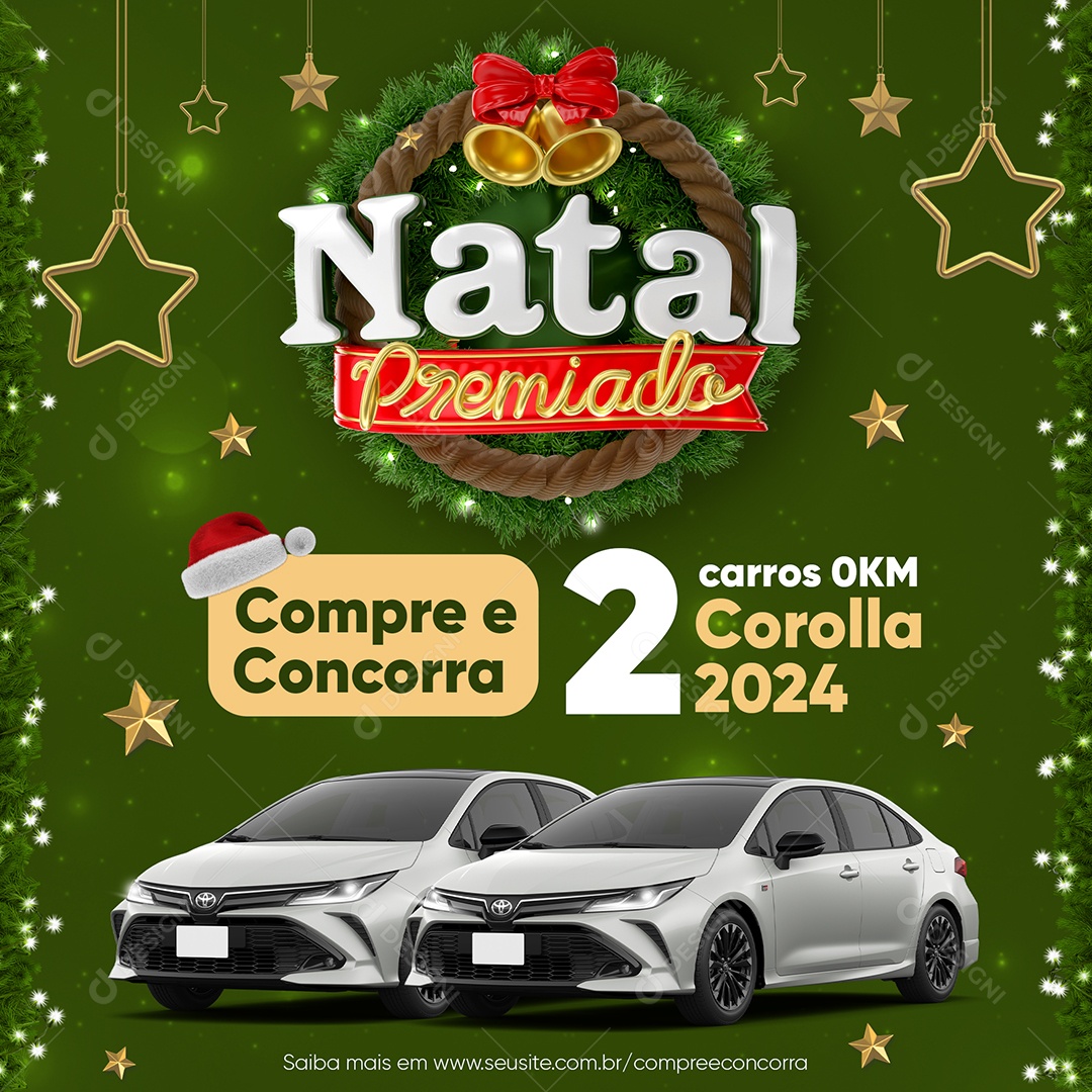 Feed Natal Premiado Concessionária Social Media PSD Editável