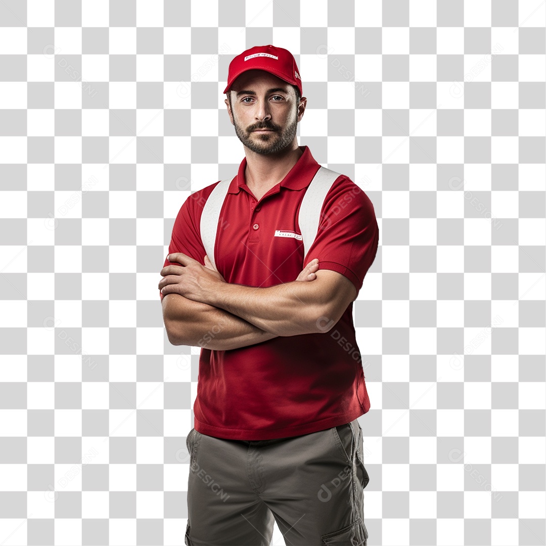 Entregador de Pizza PNG Transparente