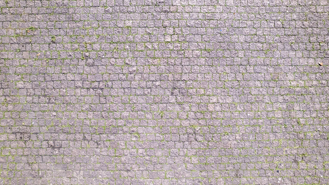 Calçada de piso de pedra de pavimentação