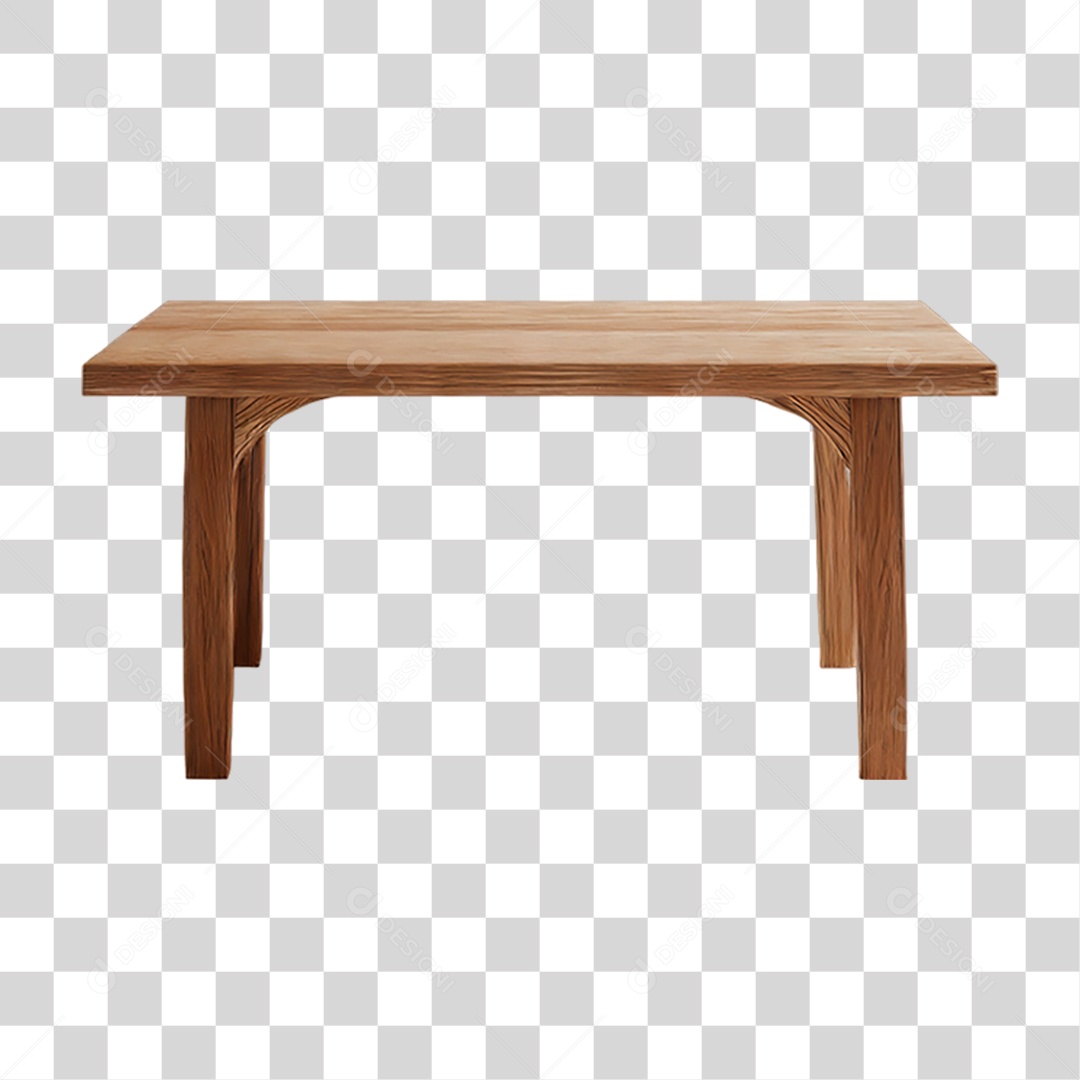 Mesa de Madeira PNG Transparente