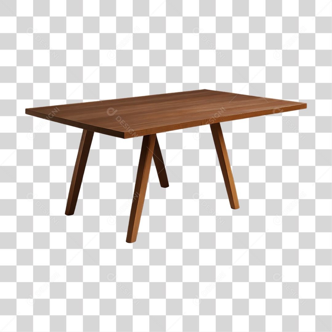 Mesa de Madeira PNG Transparente