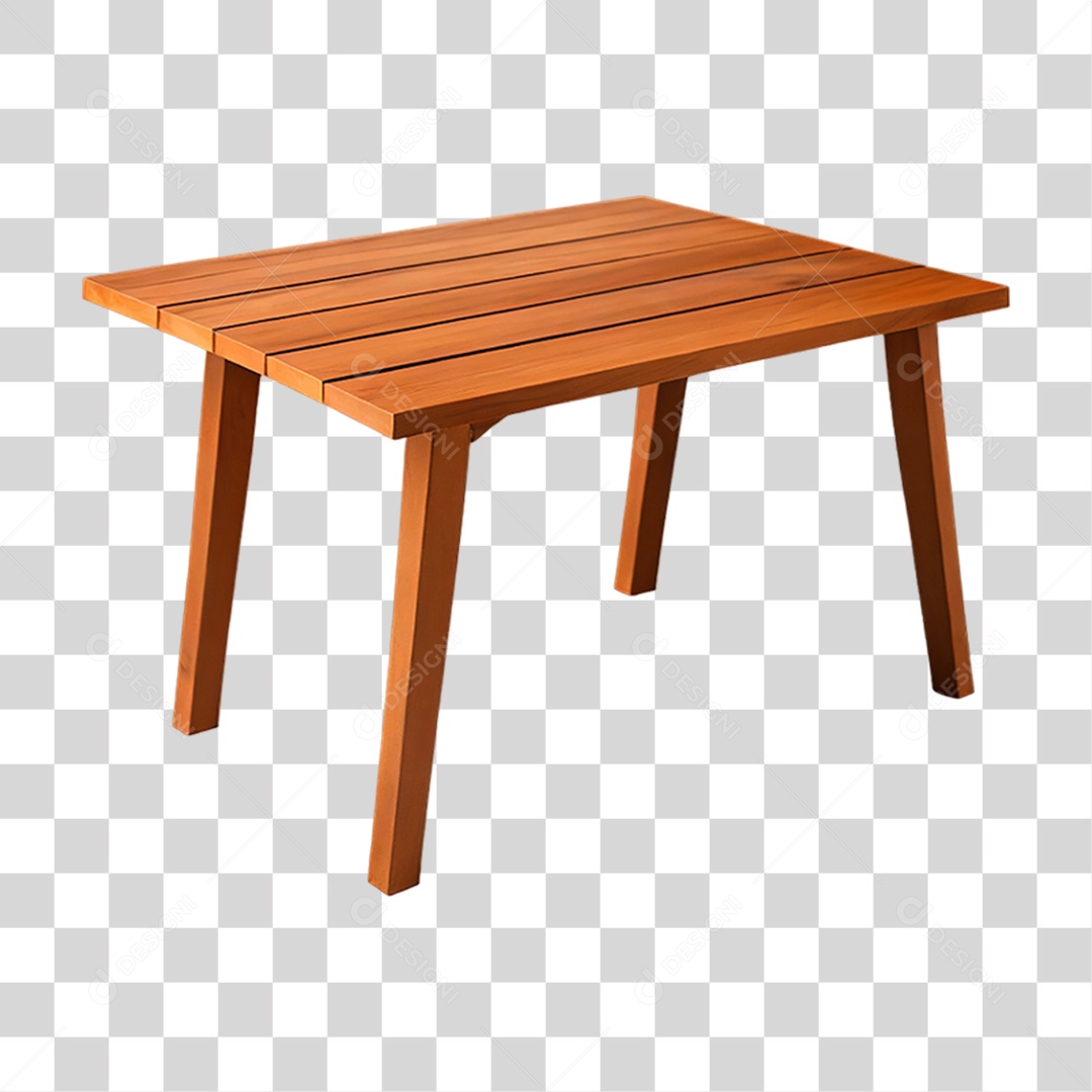 Mesa de Madeira PNG Transparente