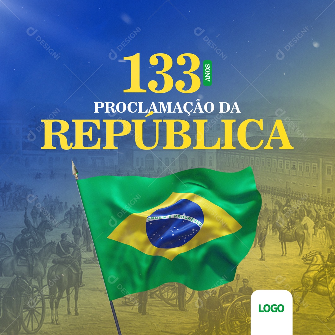 Social Media 133 Anos De Proclamação Da República PSD Editável