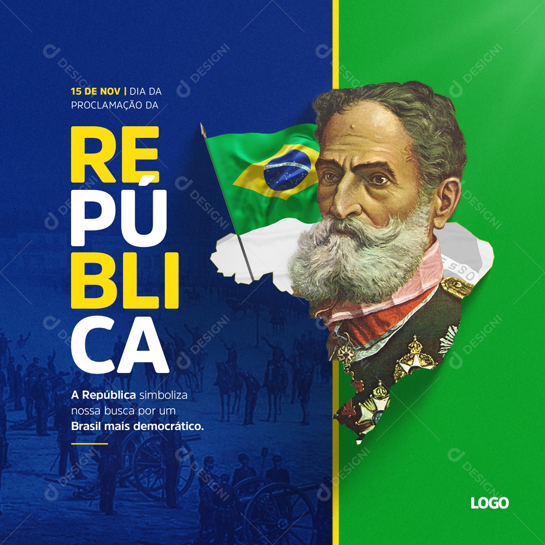 Social Media Dia Da Proclamação Da República 15 De Novembro PSD Editável
