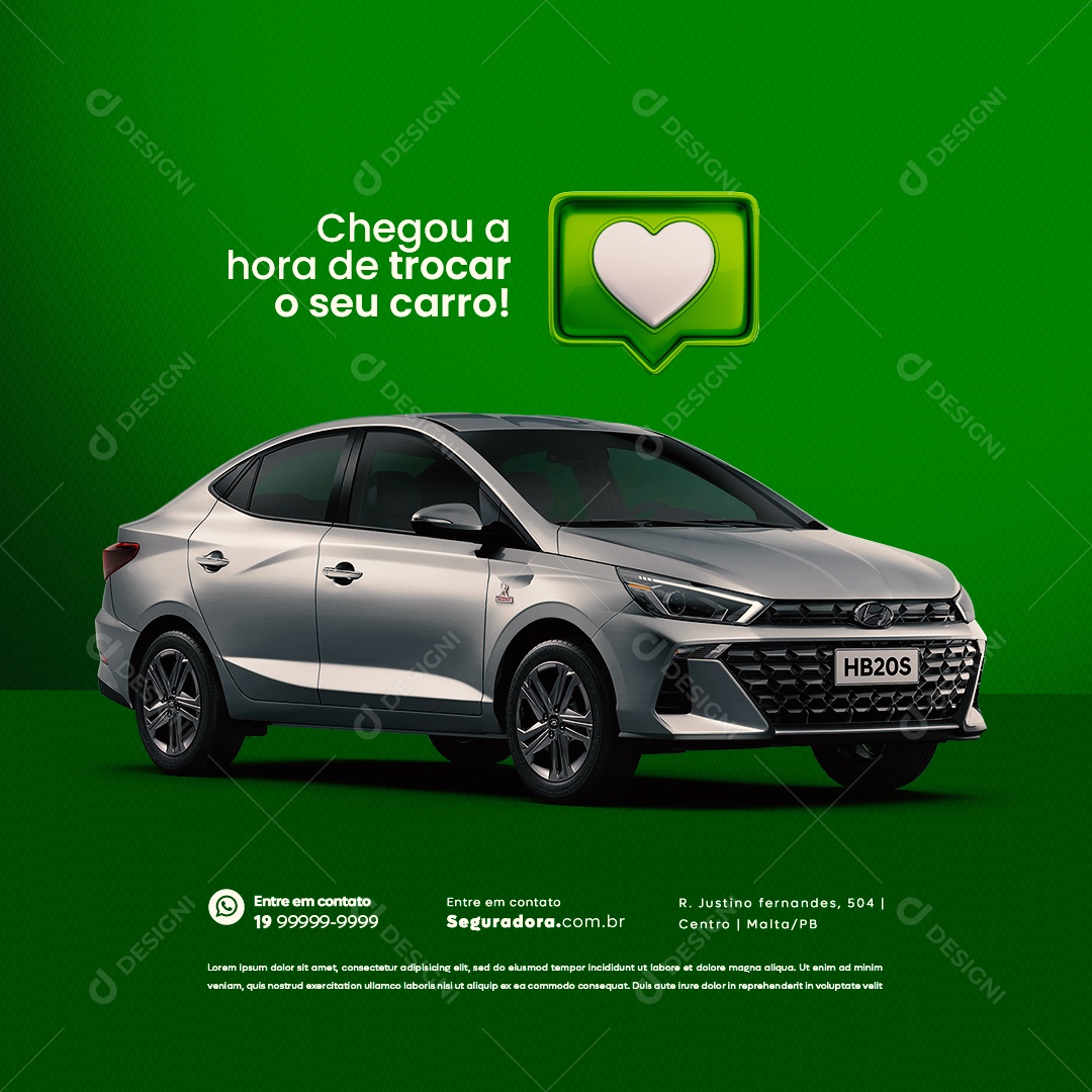 Concessionária Chegou a Hora de Trocar o seu Carro Social Media PSD Editável