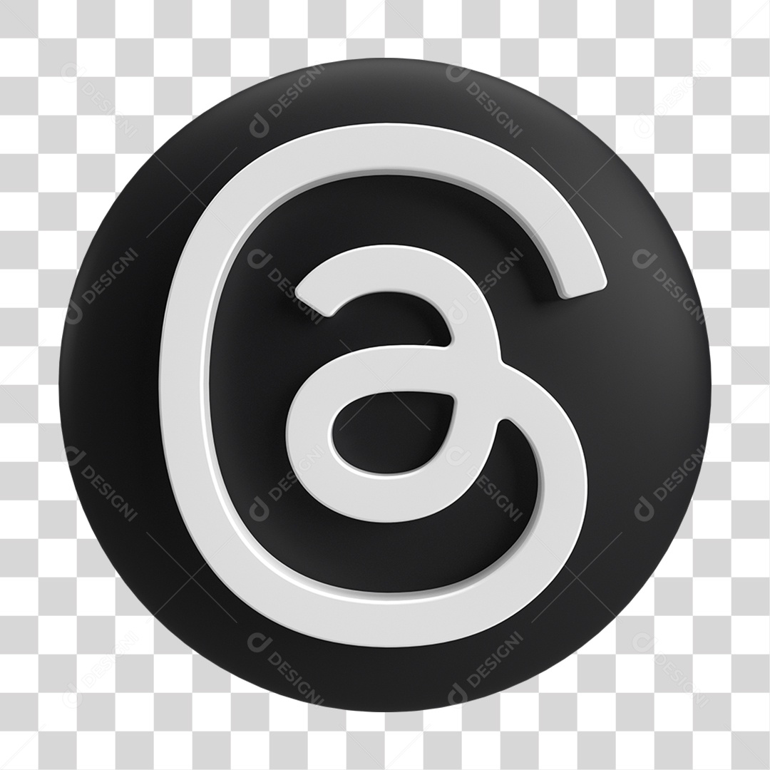 Ícone do Thread para Mídias Sociais PNG Transparente