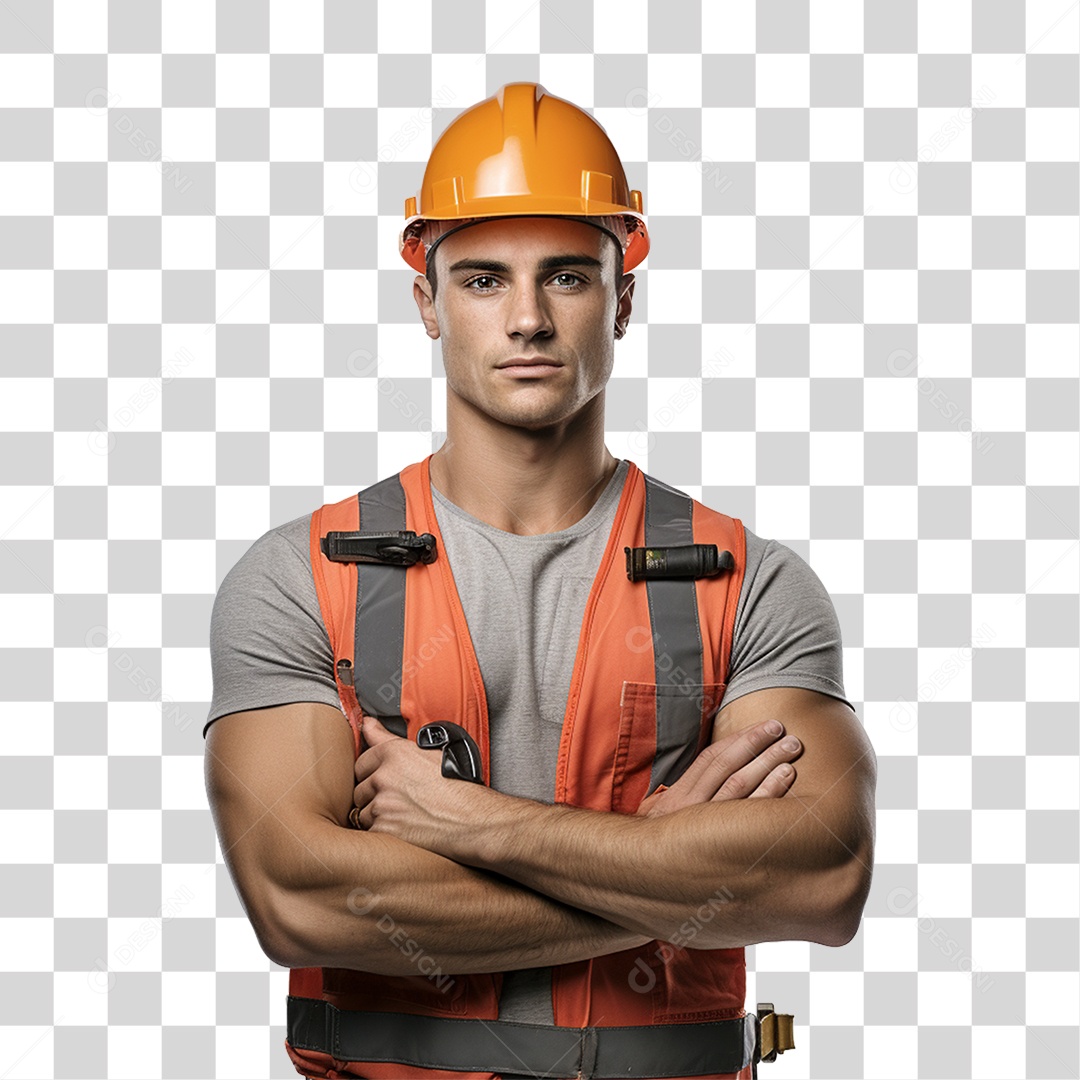 Homem Equipado com Epis Trabalhador PNG Transparente