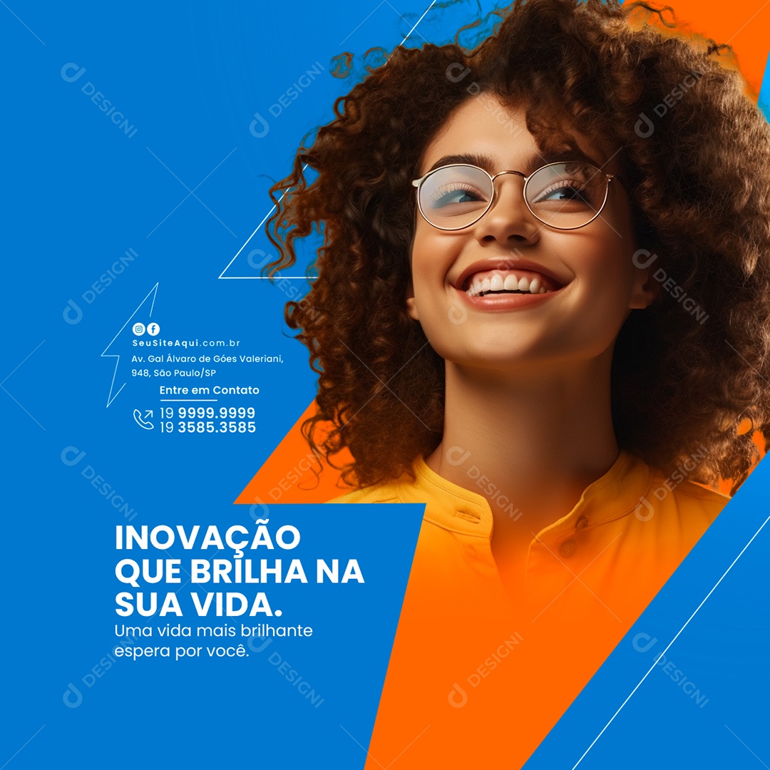 Social Media Provadora de Energia Inovação Que Brilha na sua Vida PSD Editável