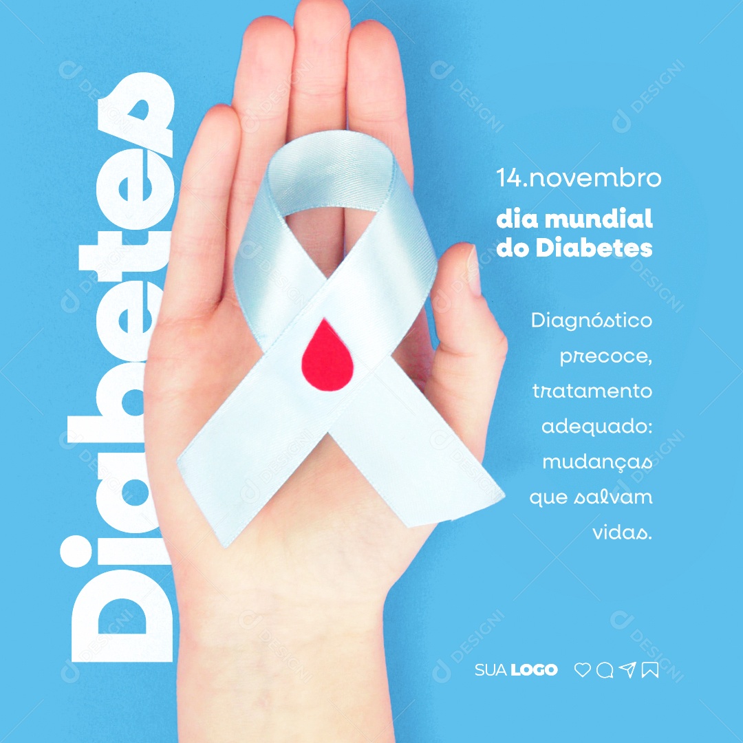 Social Media Dia Mundial do Diabetes 14 de Novembro PSD PSD Editável