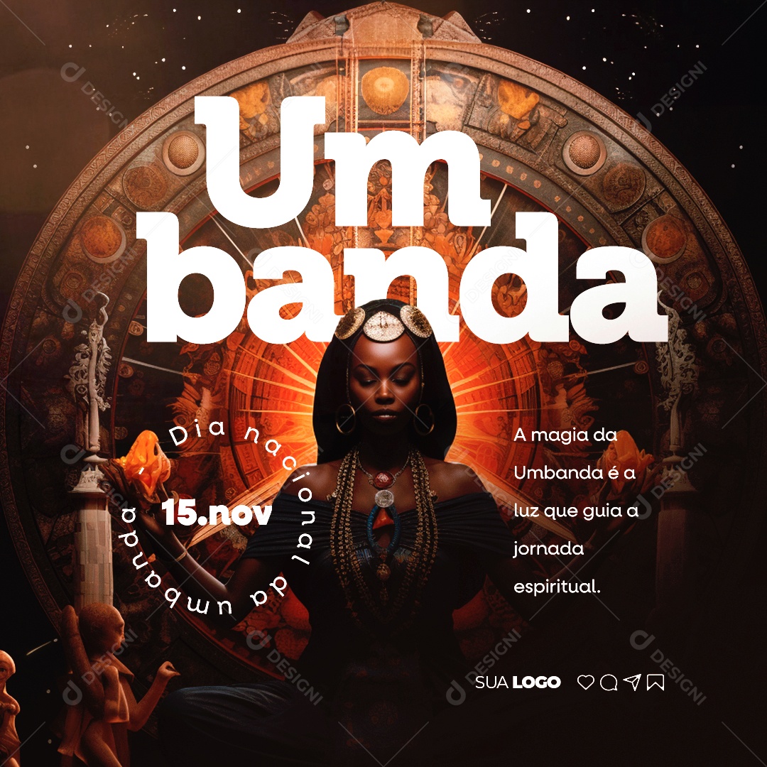Social Media Dia Nacional da Umbanda 15 de Novembro PSD Editável