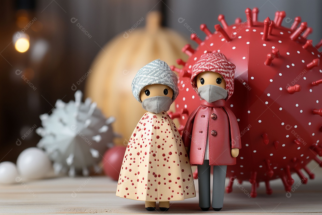 Casal de bonecos em miniatura apaixonados na estrada