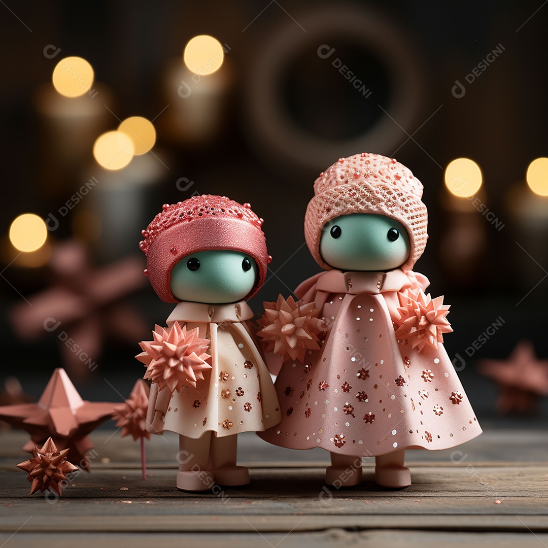 Casal de bonecos em miniatura apaixonados na estrada