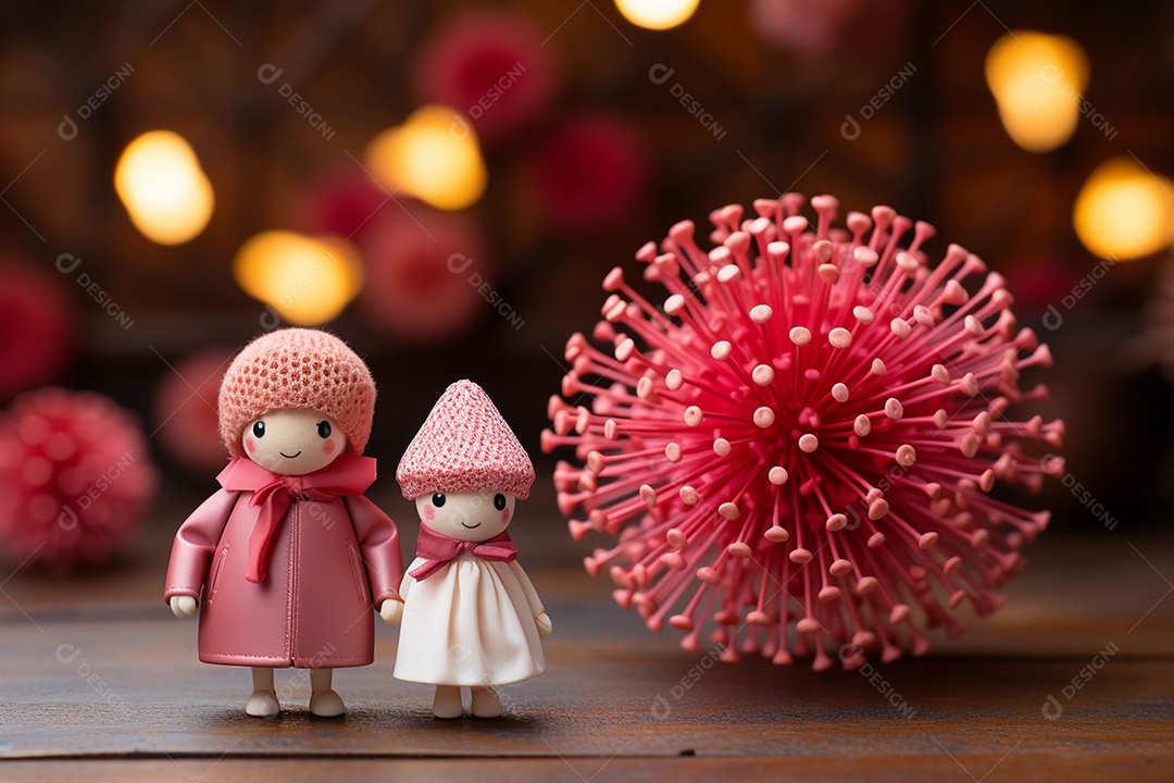 Casal de bonecos em miniatura apaixonados na estrada