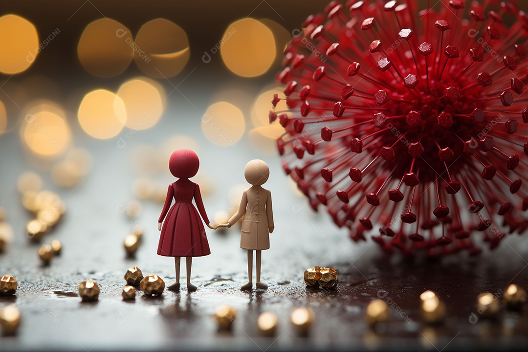 Casal de bonecos em miniatura apaixonados na estrada