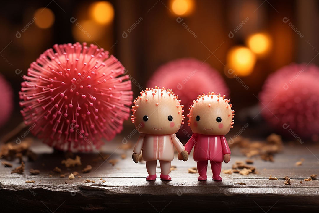 Casal de bonecos em miniatura apaixonados na estrada