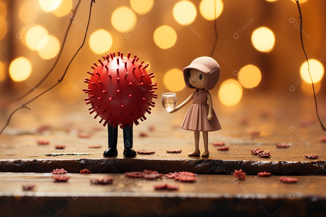 Casal de bonecos em miniatura apaixonados na estrada