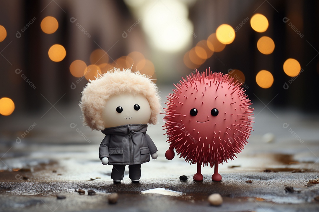 Casal de bonecos em miniatura apaixonados na estrada