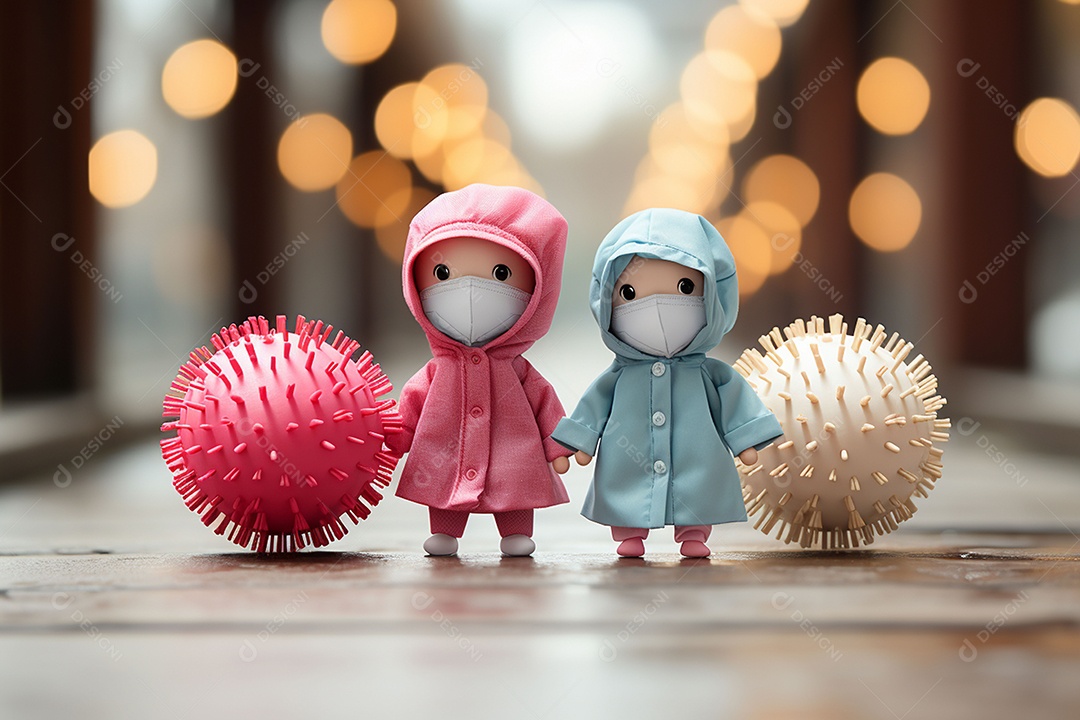 Casal de bonecos em miniatura apaixonados na estrada