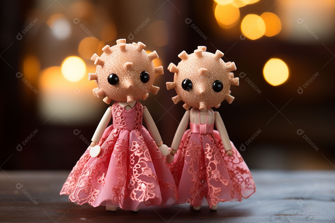 Casal de bonecos em miniatura apaixonados na estrada