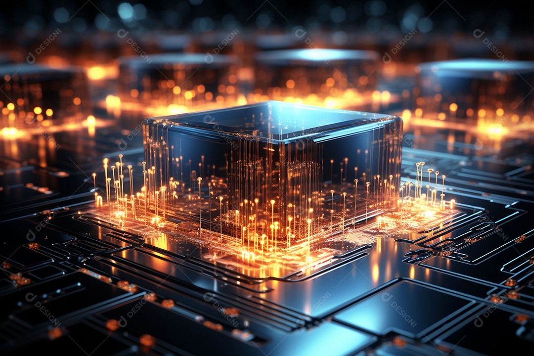 Fundo de circuito de ilustração 2D