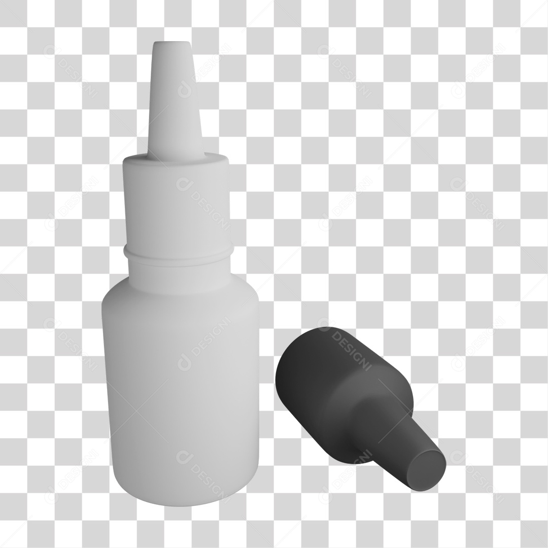 Elemento 3D Potes Bisnagas PNG Transparente