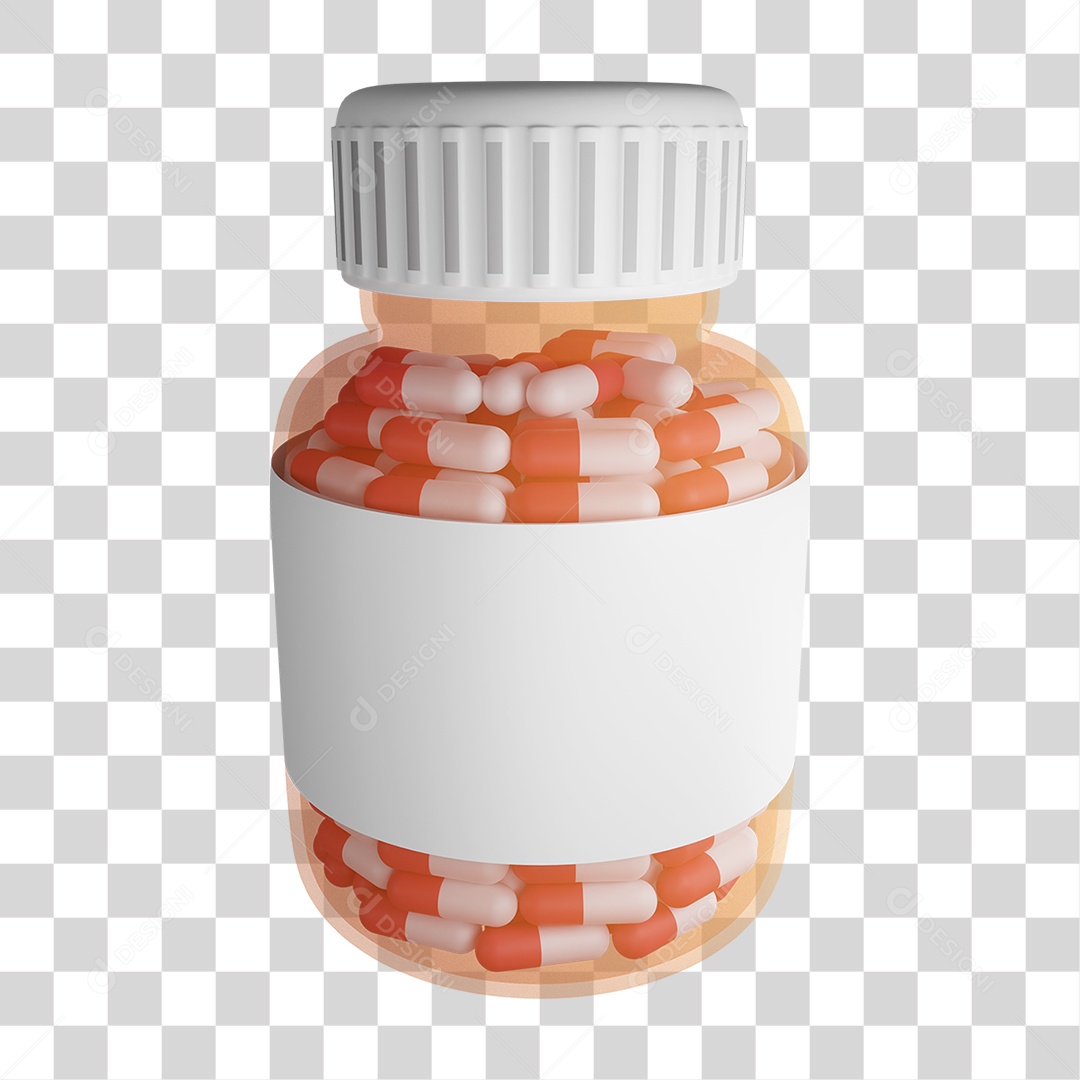 Pote de Pílula Capsula Remédios PNG Transparente