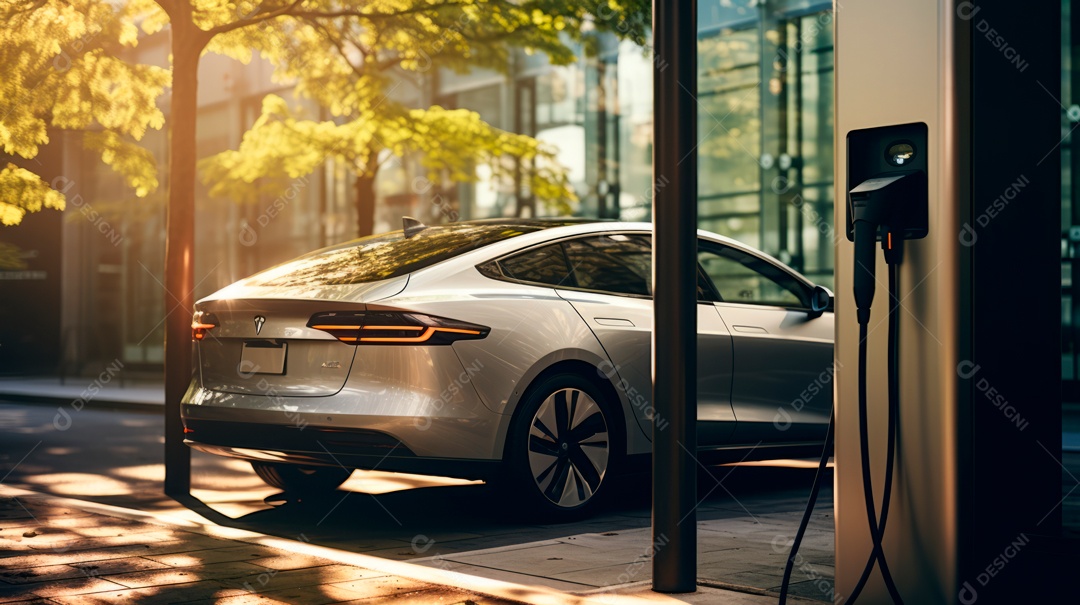 Vagas de estacionamento para carregar carros elétricos.