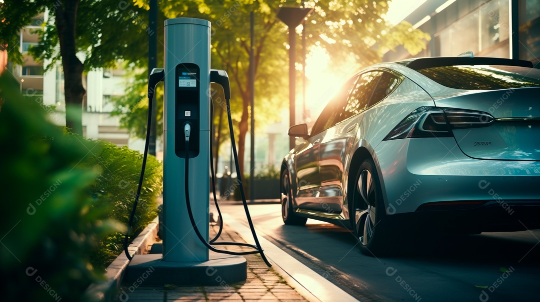 Vagas de estacionamento para carregar carros elétricos.