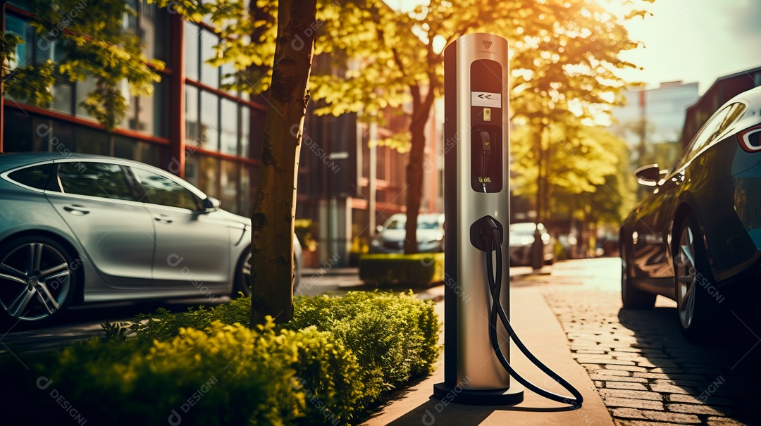 Vagas de estacionamento para carregar carros elétricos.
