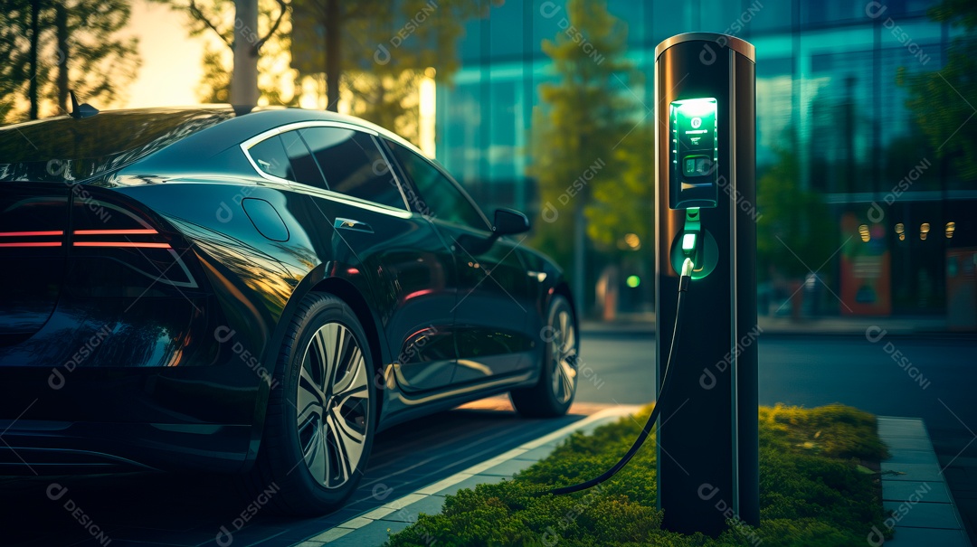 Vagas de estacionamento para carregar carros elétricos.