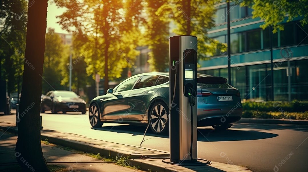Vagas de estacionamento para carregar carros elétricos.