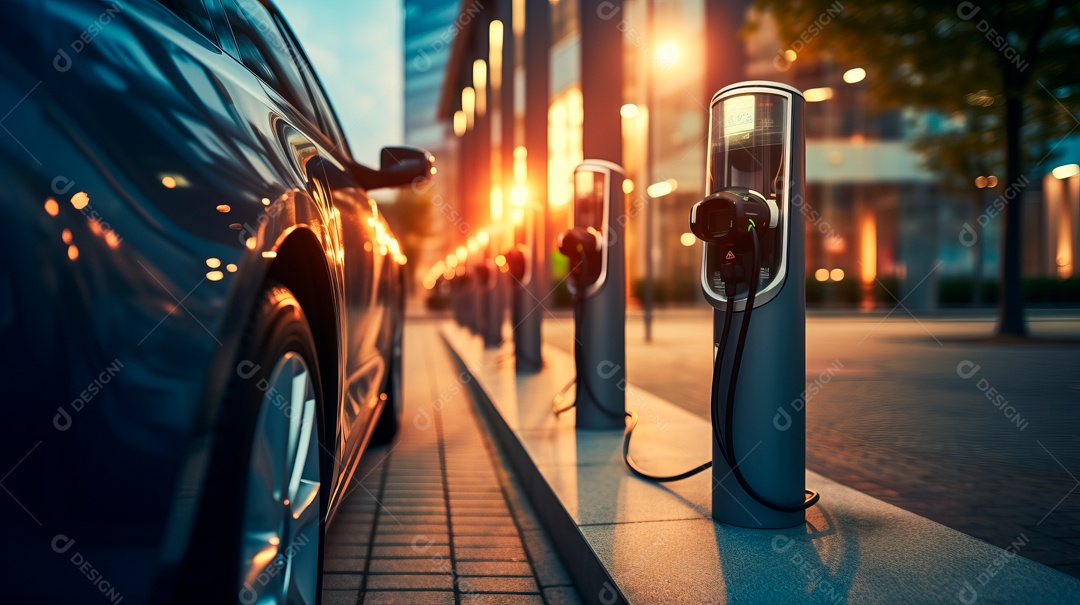 Vagas de estacionamento para carregar carros elétricos.