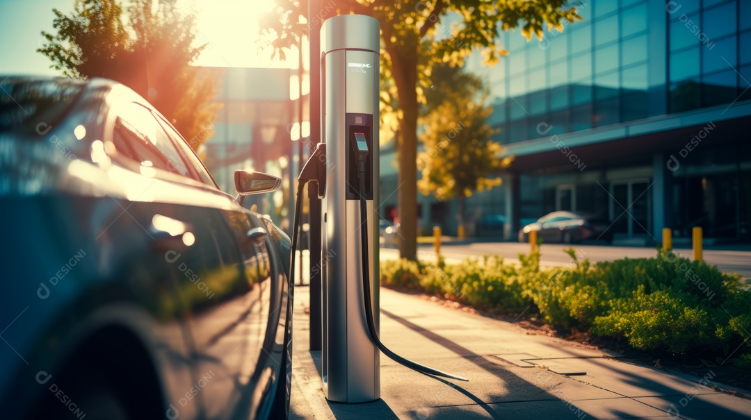 Vagas de estacionamento para carregar carros elétricos.