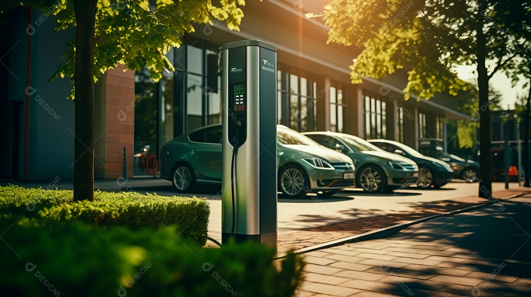 Vagas de estacionamento para carregar carros elétricos.