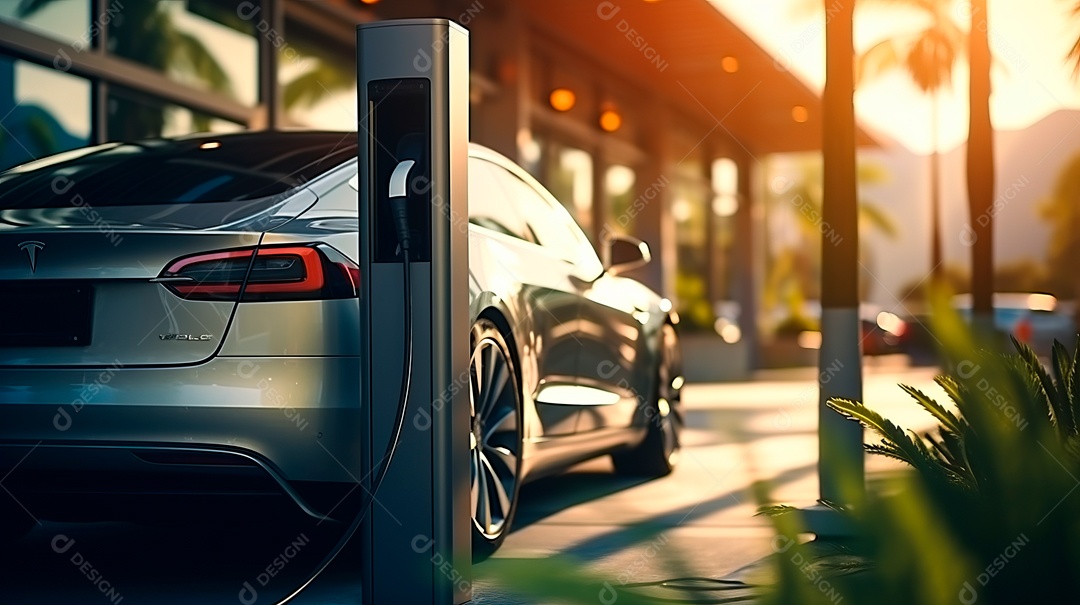 Vagas de estacionamento para carregar carros elétricos.
