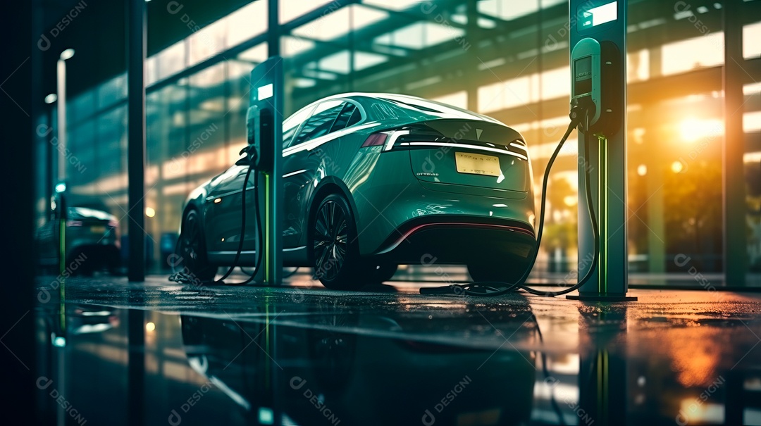 Vagas de estacionamento para carregar carros elétricos.