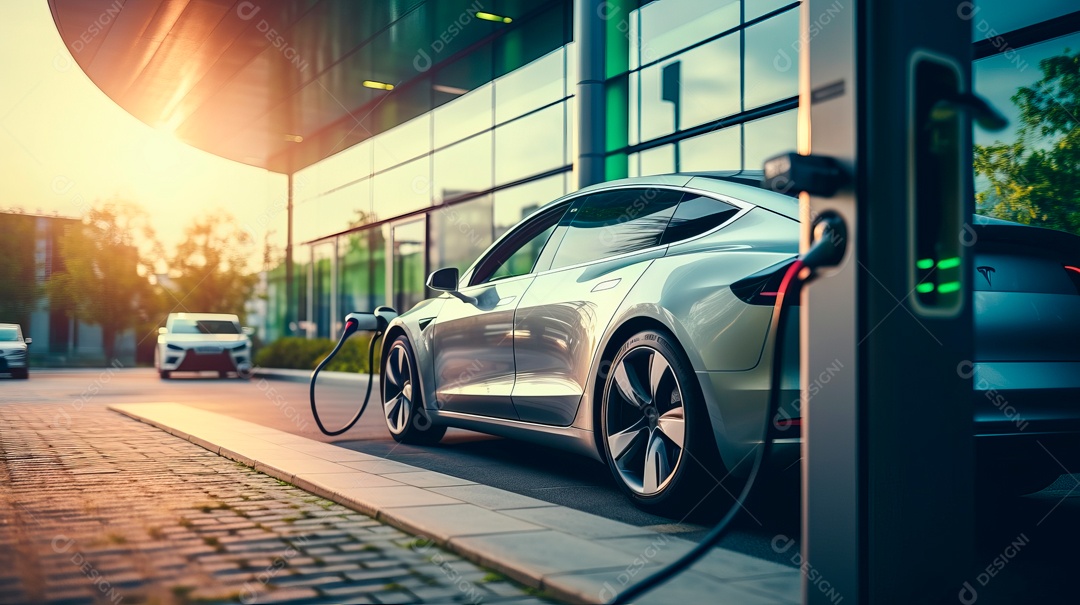 Vagas de estacionamento para carregar carros elétricos.